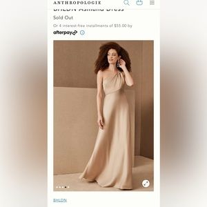 BHLDN ASHLAND DRESS in Oyster size 4